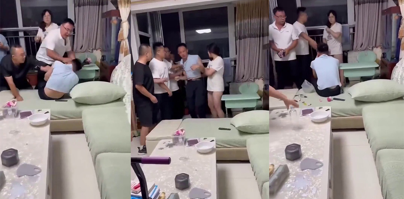 反差美女喜欢带男人回家偷情 被老公抓奸在床当场暴打 邻居围观现场混乱！